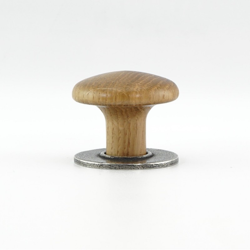 Pewter and Wood 'Sheeptor' Cabinet Knob