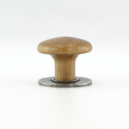 Pewter and Wood 'Sheeptor' Cabinet Knob