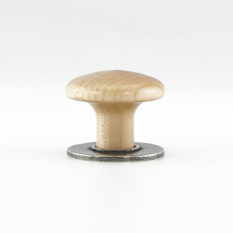 Pewter and Wood 'Sheeptor' Cabinet Knob