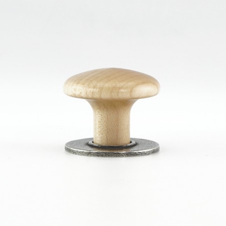 Pewter and Wood 'Sheeptor' Cabinet Knob