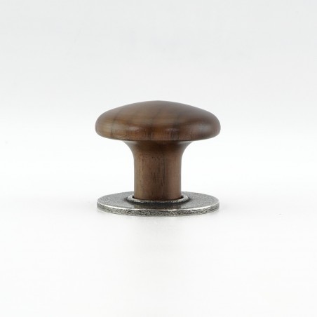 Pewter and Wood 'Sheeptor' Cabinet Knob