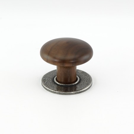 Pewter and Wood 'Sheeptor' Cabinet Knob
