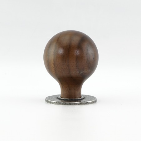 Pewter and Wood 'Brentor' Cabinet Knob