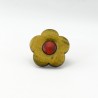 Green Wooden Flower Knob Green Wooden Flower Knob