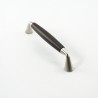 Modern Wooden and Metal Pull Handle in Walnut Finish