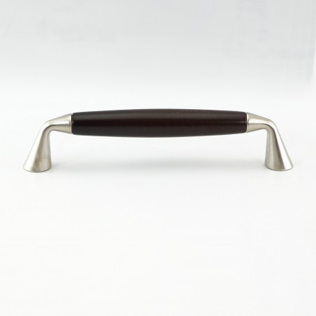 Modern Wooden and Metal Pull Handle in Walnut Finish