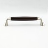 Modern Wooden and Metal Pull Handle in Walnut Finish