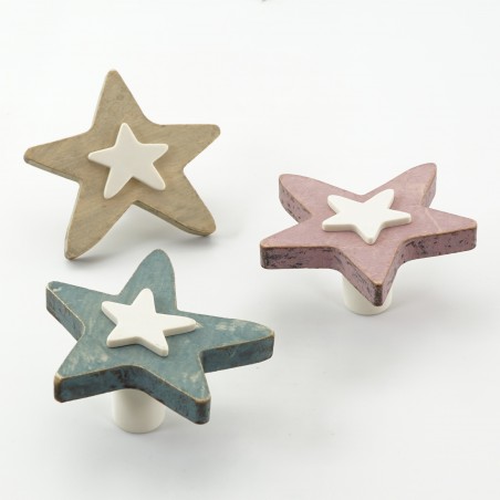 Crafty Wooden Star Knob