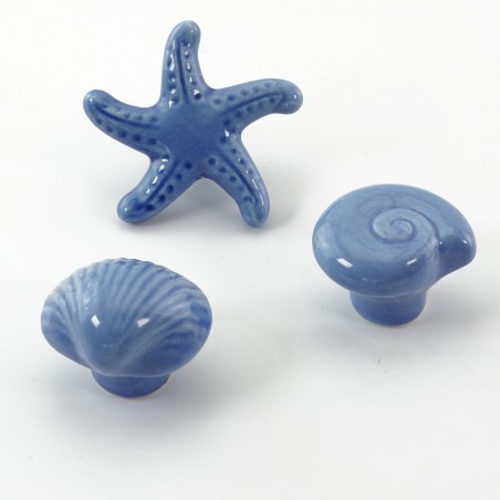Seashore Ceramic Cabinet Knobs