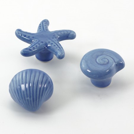 Seashore Ceramic Cabinet Knobs