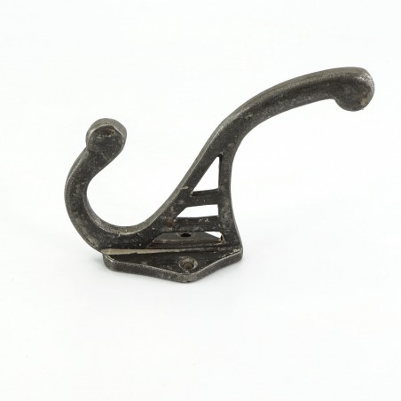 Aish Double Coat Hook in Antique Cast Iron
