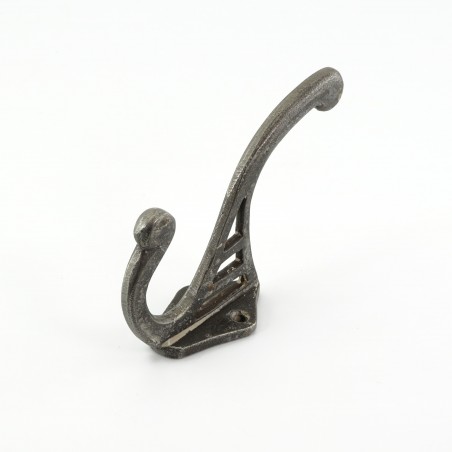 Aish Double Coat Hook in Antique Cast Iron