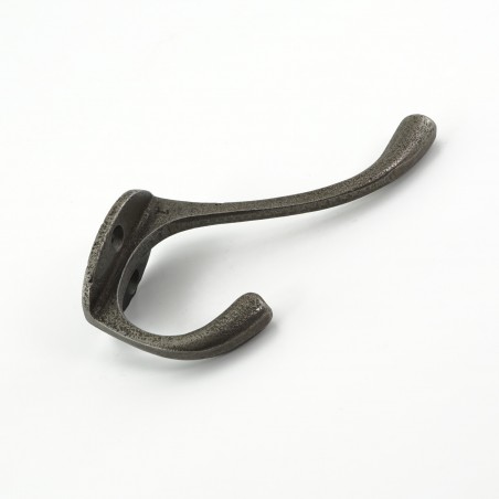 Bellever Double Coat Hook in Antique Iron