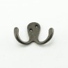 Double Robe Hook in Antique Cast Iron