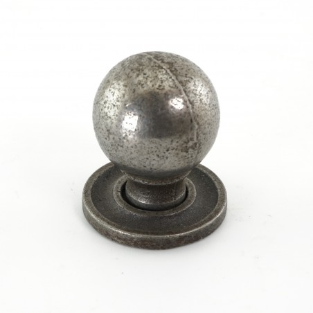 Ball and Stem Cupboard Knob with Backplate
