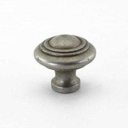 Ringed top Cabinet knob in Antique Iron