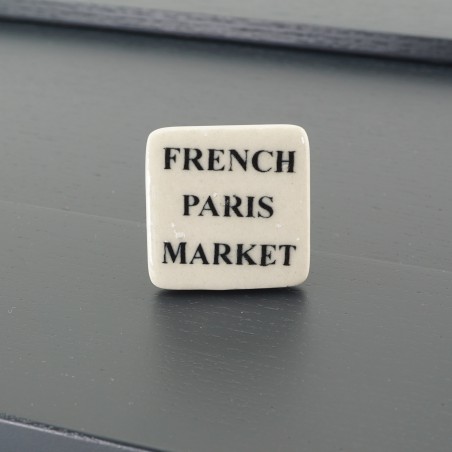 Square Ceramic French Cabinet Knob