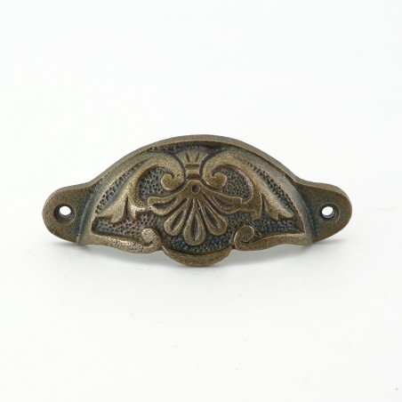 Fancy Slim Handle in Antique Brass