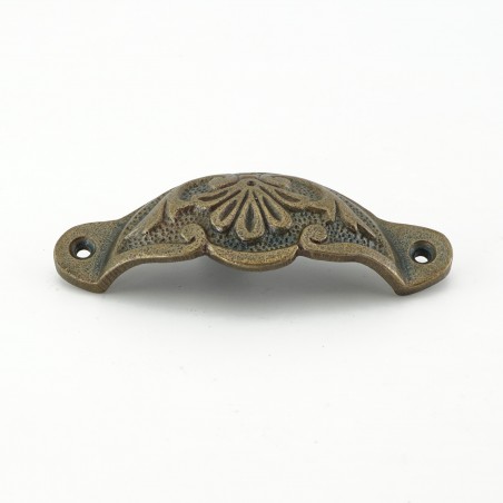 Fancy Slim Handle in Antique Brass