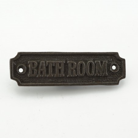 Cast Iron 'Bathroom' Embossed Sign