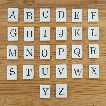 Ceramic Lettered Tiles A-Z