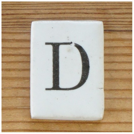 Antique style ceramic letters Ceramic letter tiles Oak &