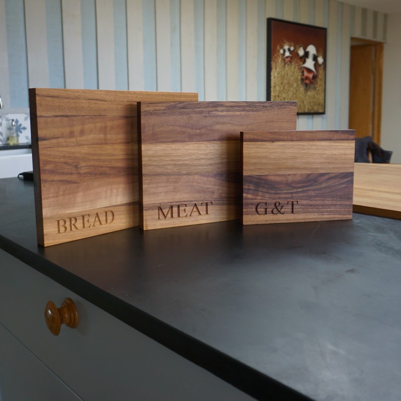 Walnut Wooden Chopping Board Set