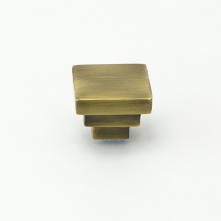 Art Deco Stepped Square Cabinet Knob